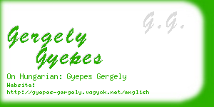 gergely gyepes business card